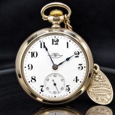 Ball Watch Co. (Hamilton) Railroad Pocket Watch CA1907 | Loaner Case with “Return to” Hang Tag