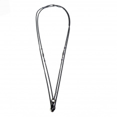 Black Base Metal Ladies 25-Inch Pocket Watch Chain for Pendant Watch