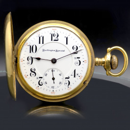 Triple Signed Burlington Watch Co. Pocket Watch c.1915 | Illinois 19 Jewel | 16 Size Hunter Case