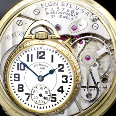 Elgin B.W. Raymond Grade 571 Pocket Watch Circa 1951