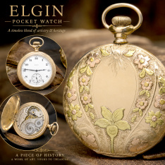 Antique Elgin Pocket Watch CA1927 | 12 Size, 7 Jewel, Open Face