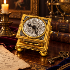 Rare Habel Quarter-Hour Bell Repeater & Alarm Miniature Table Clock c.1680