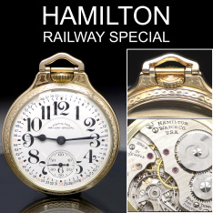 Hamilton 992B Railroad Pocket Watch CA1946 | Bar Over Crown Case