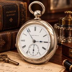 Hampden Key Wind & Key Set Pocket Watch c.1873 | 18 Size 4 Oz Coin Silver