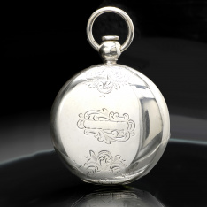 Home Watch Co. Waltham Key Wind Pocket Watch c.1873 | 3.5 Oz Coin Silver Hunter Case
