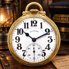 Illinois Bunn Special 60-Hour 21J Railroad Pocket Watch c.1929 | 16 Size