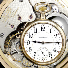 Illinois 23 Jewel Railroad Pocket Watch – 16 Size Lever Set | Yellow Gold Filled | Circa 1909