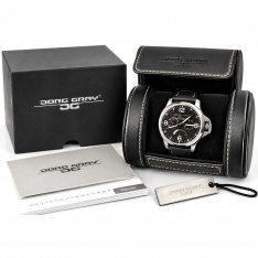 Jorg Gray JG 1850-14 Dual Time Zone Retrograde Watch NOS | Box & Papers