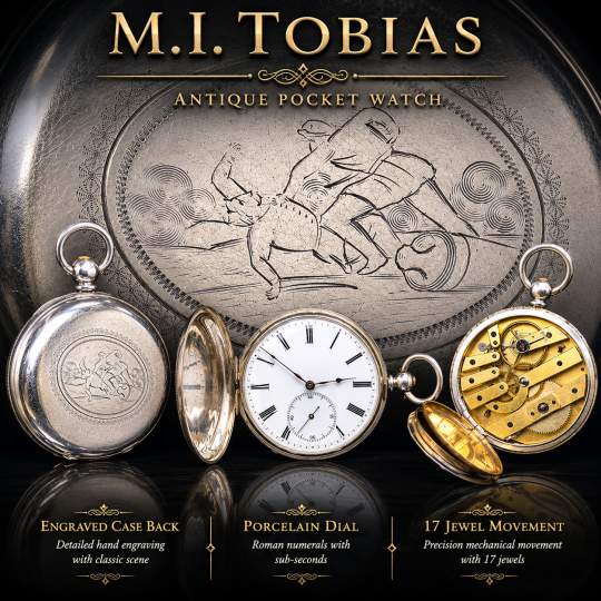 English Antique M I Tobias Keywind Pocket Watch CA1810s | Classic
