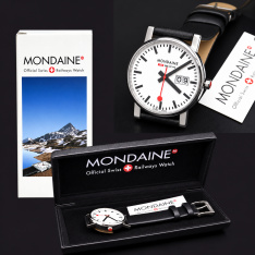 Mondaine Swiss Railway Watch A669.30300.11SBB NOS | Box & Papers