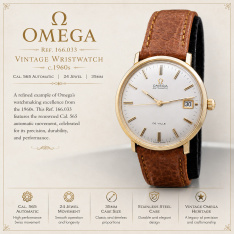 Vintage Omega Ref. 166.033 Wristwatch c.1960s | Cal. 565 Automatic | 24 Jewel | 35mm