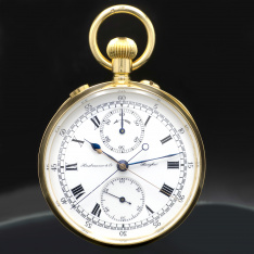 Stauffer, Son & Co. 18K Gold Split-Seconds Chronograph Pocket Watch c.1890s | 60-Minute Register