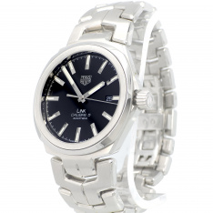 TAG Heuer LINK Caliber 5 Automatic 26 Jewel Men’s Wrist Watch Ref. WBC2110 with Box & Papers
