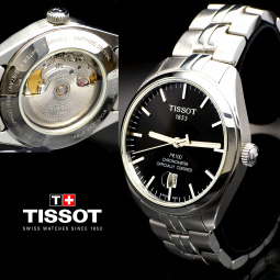 Tissot PR100 Chronometer Automatic Wrist Watch Ref T101.408A 39mm Black Dial Swiss Made
