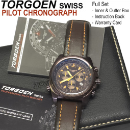 Torgoen T22 Pilot's Chronograph Wristwatch CA2010s | NOS Full Set