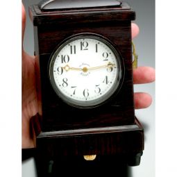 8-day 1/4 hour Repeater Wooden Desk Clock with Folding Slide And Fully Marked Dial