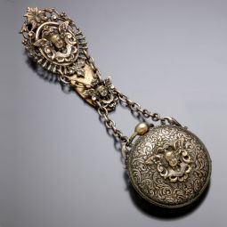 Verge Fusee Pocket Watch with Chatelain and Matching Outer Case by John Georg Buson England CA1750