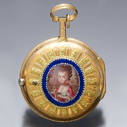 18K MULTICOLOR GOLD ENAMEL VERGE FUSEE LE PINE POCKET WATCH CA1745