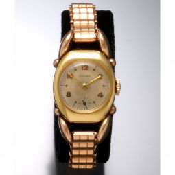 MOVADO | WOMEN'S 18K PINK AND GREEN GOLD BRACELET WATCH