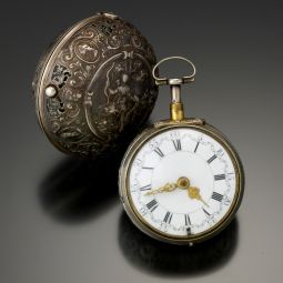 Antique Silver Pair Case Quarter Hour Repeater Jodin Pocket Watch