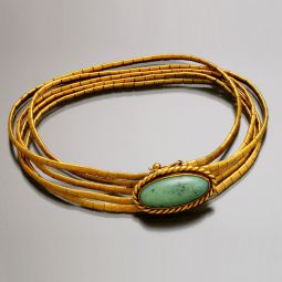 Gold Multi Strand Turquoise Bracelet
