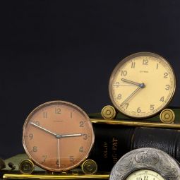CYMA Retro Brass Alarm Clocks | Pair of Mechanical Alarm Clocks