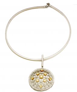 Luxury Diamond Necklace | Dream Catcher Designer Diamond Pendant and Necklace (9.45 CTS TW)