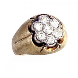 Dazzling 14K Yellow Gold Diamond Halo Ring | 1.95 CTS TW, I-VS2 Quality Diamonds