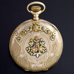 Antique Multicolor 14K Gold Elgin Pocket Watch CA1897