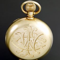 Antique 14K Gold Pocket Watch | Transitional Key Wind/Stem Wind 14K Watch CA1886