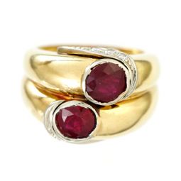 Ruby Diamond Bypass Ring