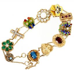 Vintage Charm Bracelet | 14K Yellow Gold | 11 Charms Total