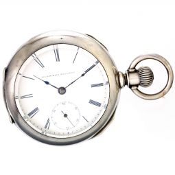 18 Size Elgin Pocket Watch CA1885 | Large Coin Silver Pocket Watch