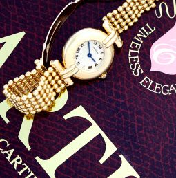 Woman's Luxury Cartier Colisee 18K Gold Watch