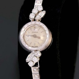Omega Watch | Rare Women's 14K White Gold Diamond Watch