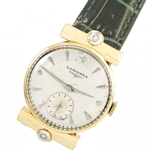 longines gold dress watch Longines 'Fancy Lug' Dress Watch – Analog:Shift main image 1