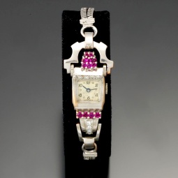 Woman's Swiss Era Watch Co. Ruby Diamond Watch | 7-1/8 Total Length & .25 cts. T.W. in Diamonds
