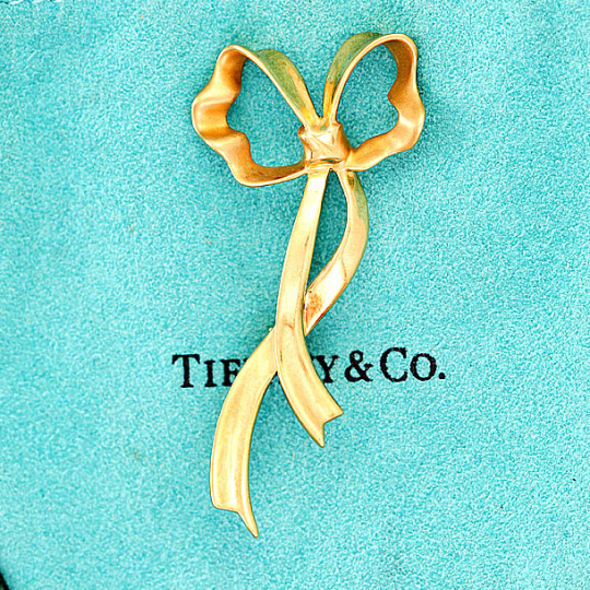 Tiffany & Co. 18K Ribbon Bow Brooch