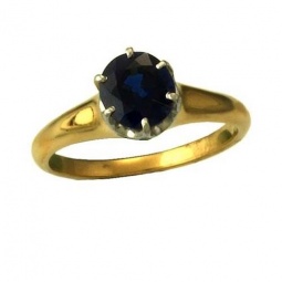 Sapphire Ring | 18K Yellow Gold Quality 1 Blue Sapphire (2 CT TW) Ring