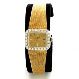 14K Gold Diamond Juvenia Bracelet Wrist Watch
