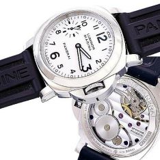 Contemporary Panerai Luminor Marina Swiss Watch with Display Back