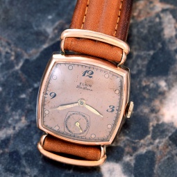 Vintage Elgin Watch C1941 | Rose Gold Filled Square Case