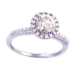 Diamond Engagement Ring with Box | Over 1.4 CTS TW of Diamonds | 14K White Gold