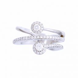 Diamond Wrap Ring | Split Shank 14K White Gold .83 CT TW