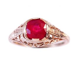 RUBY SOLITAIRE RING (1.75 CT TW) SIZE 5.25