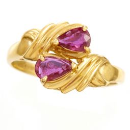 ROMANTIC RUBY BYPASS RING | SIZE 7.25, 14K GOLD