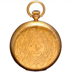 18K Hunt & Roskell Superb Quality English Helical Hairspring, Detent Chronometer Pocket Watch