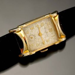 BULOVA WATCH - VINTAGE CA1958, SILVER DIAL, 21 JEWEL GRADE 9AC MOVT