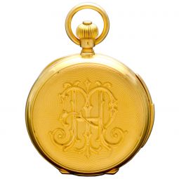 18K Ed Koehn 32-Jewel Hunter Case Minute Repeater Pocket Watch-SOLD