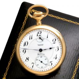 23-Jewel Premier Maximus Waltham Indicator 14K Pocket Watch in Box with Orig. Main Spring-SOLD
